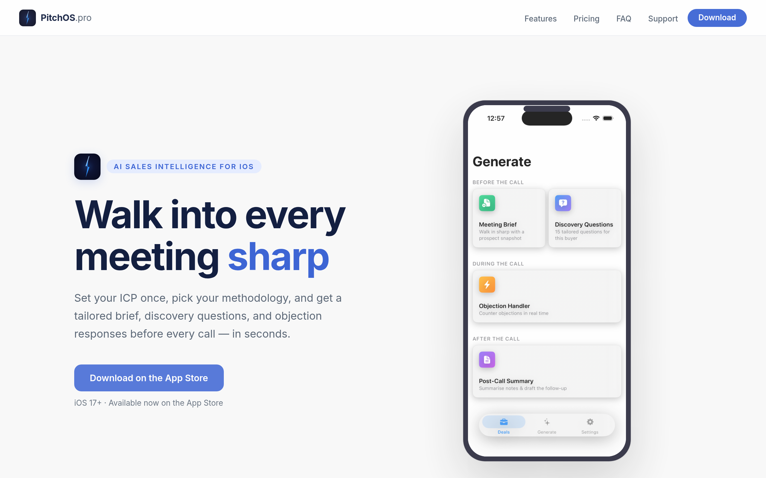 PitchOS Pro website